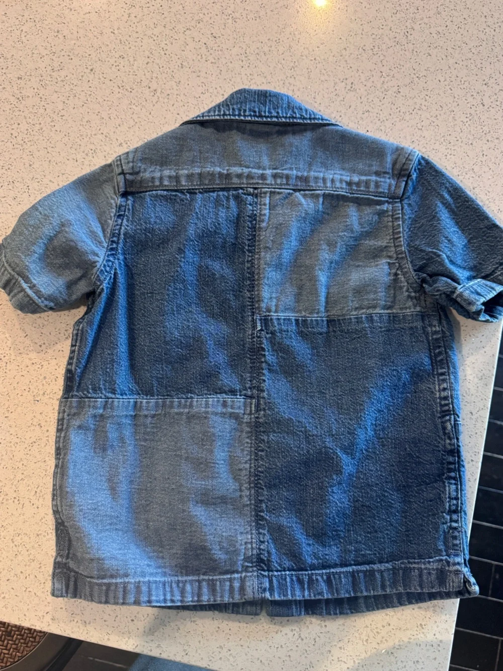 Baby Gap Denim Patchwork Button Up Shirt